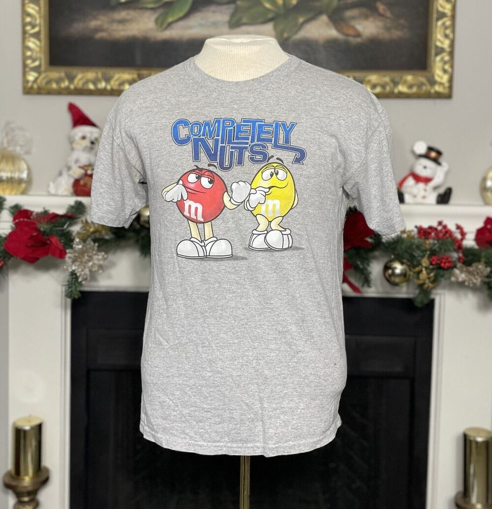 M&M's Completely Nuts Promo Gray T-shirt Men's Medium